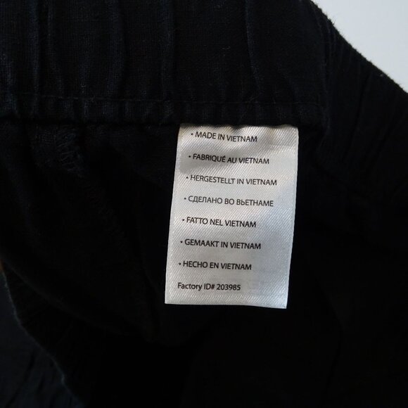 Oak Hill Men Black Casual Drawstring Shorts Elastic Waist Size 5XL Linen Blend - Picture 6 of 12